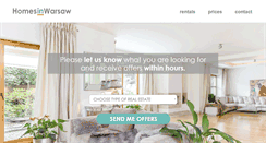 Desktop Screenshot of homesinwarsaw.com